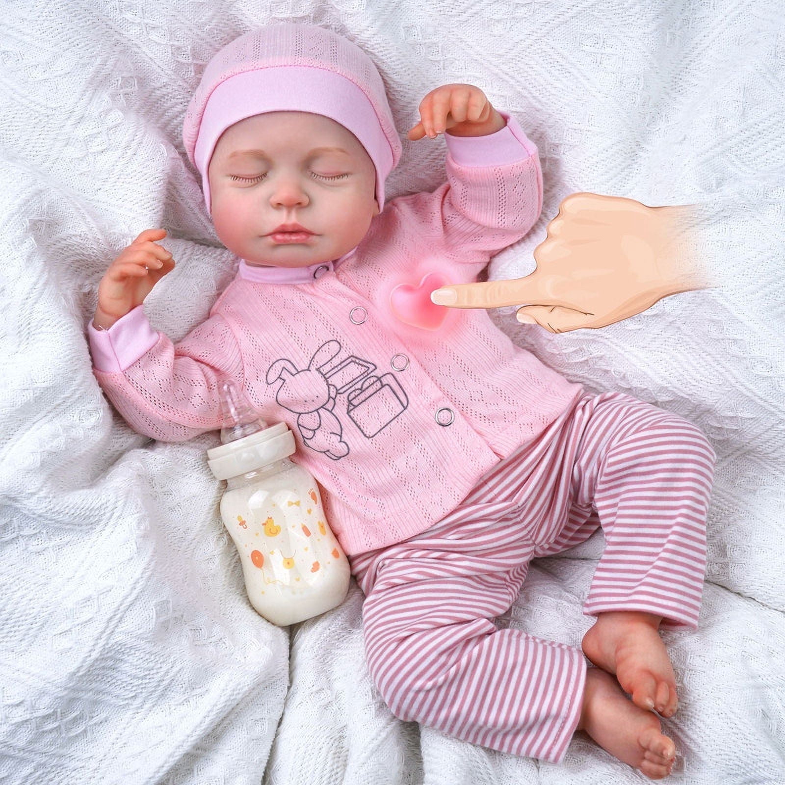 BABESIDE Reborn Baby Dolls, 20 inches Realistic Soft Cloth Body Baby Dolls Toy for Kids Age 3+