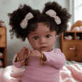 thumbnail image 1 of BABESIDE Lifelike Reborn Baby Dolls Daisy,20 Inch with Soft Cloth Body Vinyl Baby Dolls Pink Mood African American Princess Girl with Accessories Gift Box for Kids 3+, 1 of 8