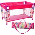 thumbnail image 1 of Babeside Foldable Doll Crib & Playpen for 17-21 inch Reborn Babies - Pink Portable Baby Bed with Soft Cloth Body, Gift for Kids, 1 of 5