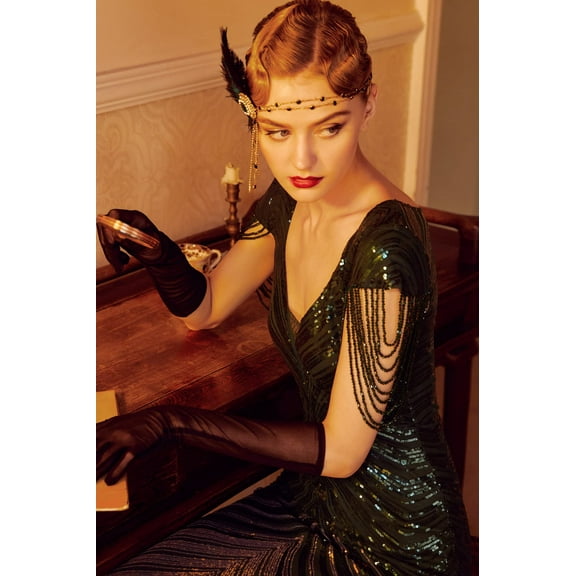 BABEYOND 1920s Flapper Gatsby Headband Roaring 20's Party Headpiece