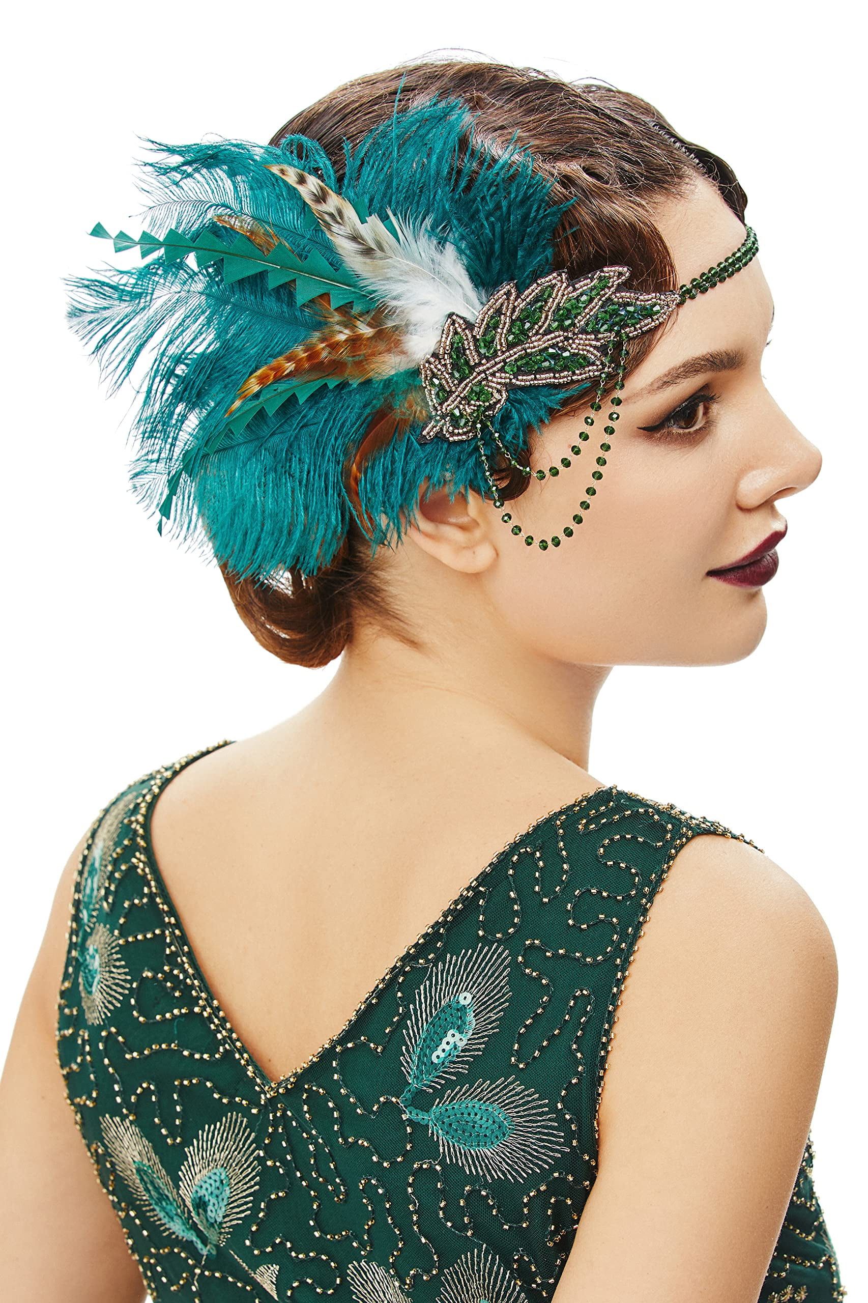 dark green headpiece