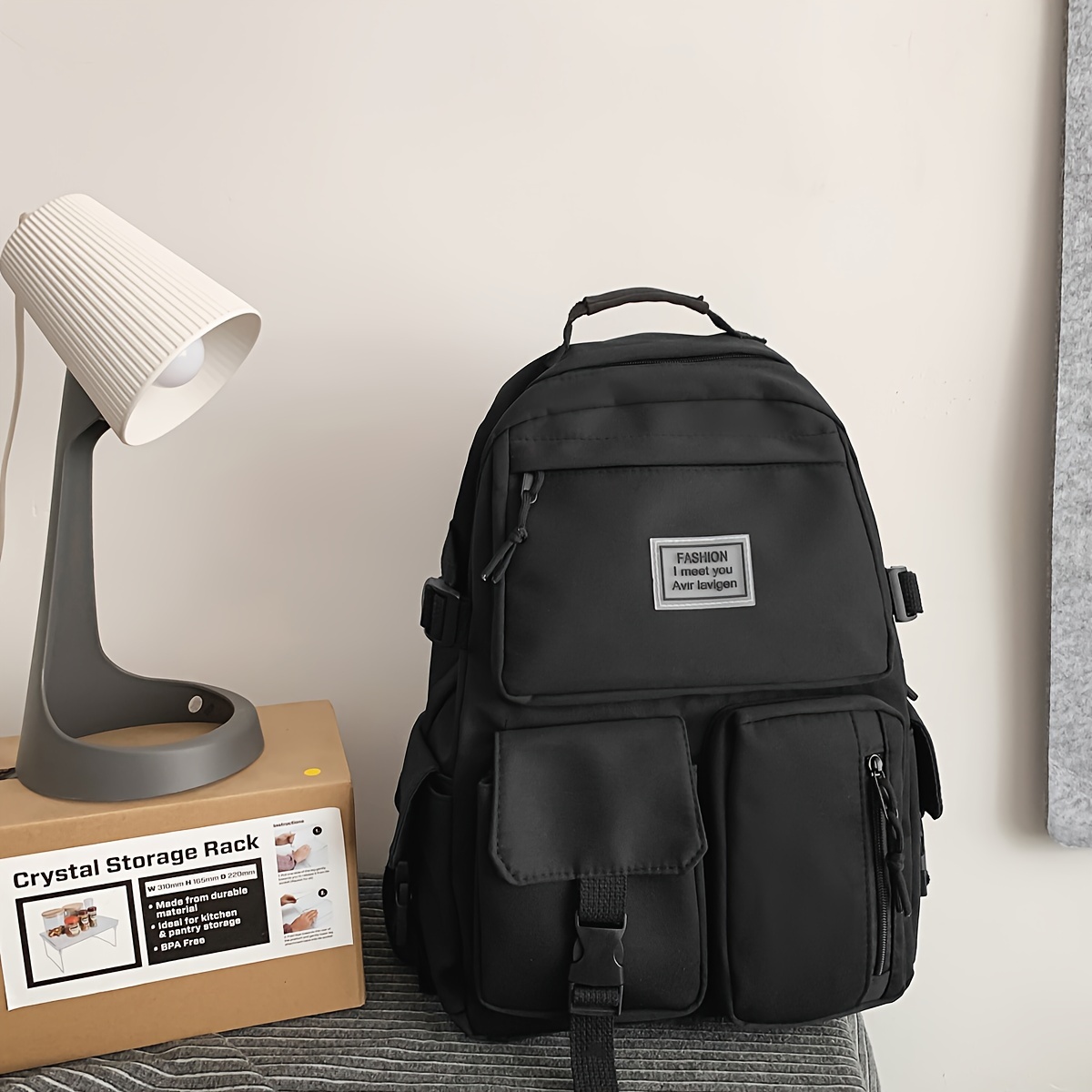 BABO Large Capacity Minimalist School Backpack, Preppy Casual Versatile ...