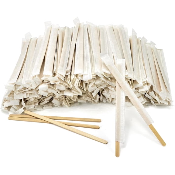 BABONIE Bamboo Coffee Stirrers 5.5 Inch, Disposable Stir Sticks for Coffee, Beverage, 500 Count