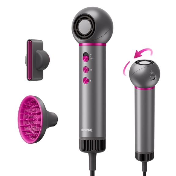 BABONIR High-Speed Hair Dryer 110000 RPM - Lightweight Compact With Diffuser Concentrator Rotatable Head Cool Shot For Home Travel