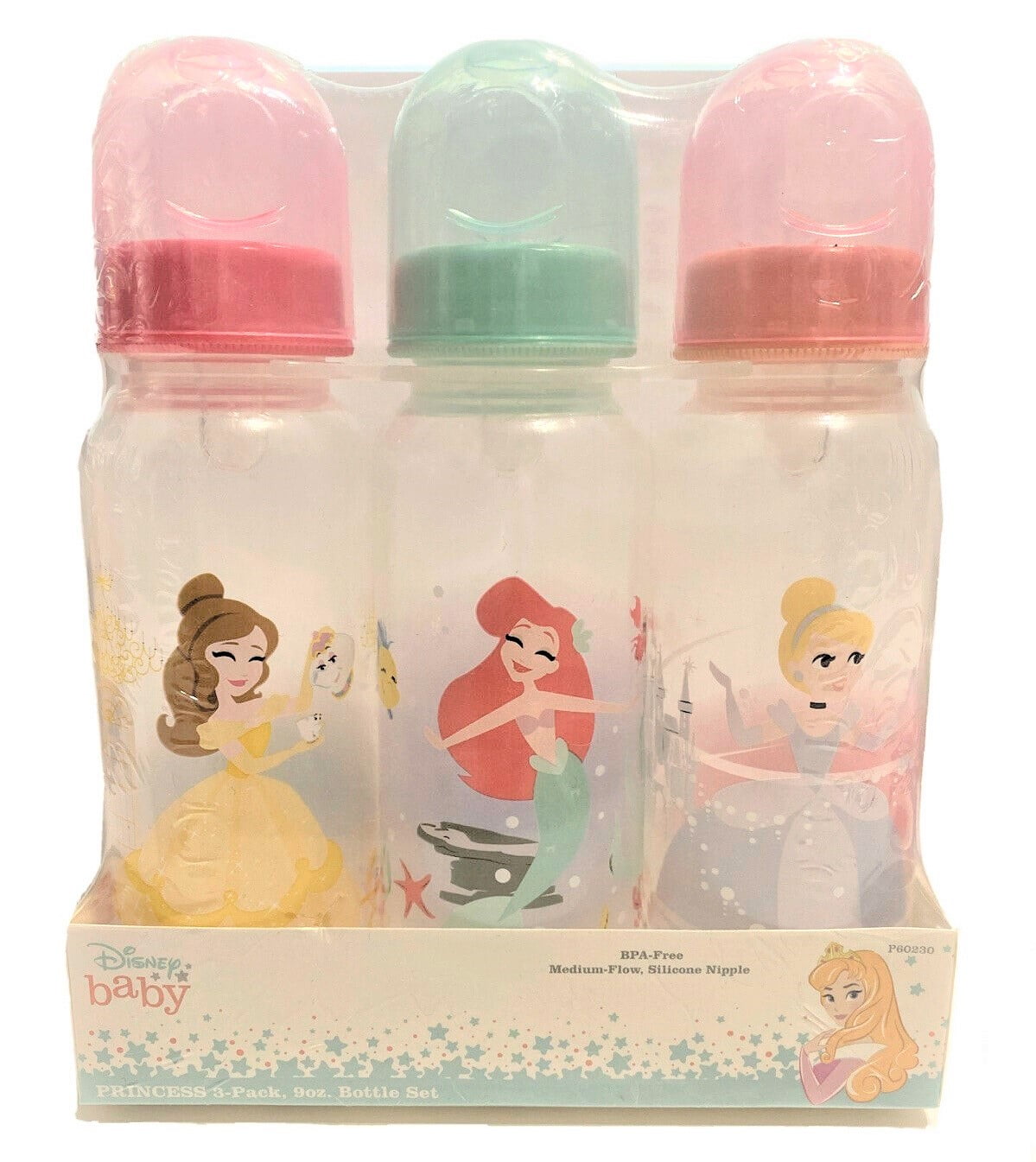 Wholesale Disney Princess Baby Bottle- 9oz- Assorted Colors L.BLUE PINK RED  /MULTICOLOR