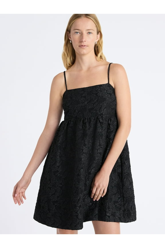 Women's and Women's Plus Sleeveless Lace Babydoll Dress with Pockets, Size XS-4X