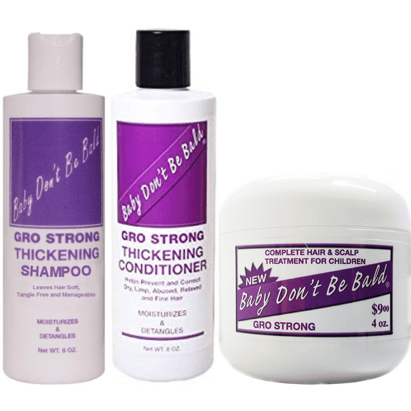 BABY DON'T BE BALD Gro Strong Thickening Shampoo, Conditioner, Scalp Treatment