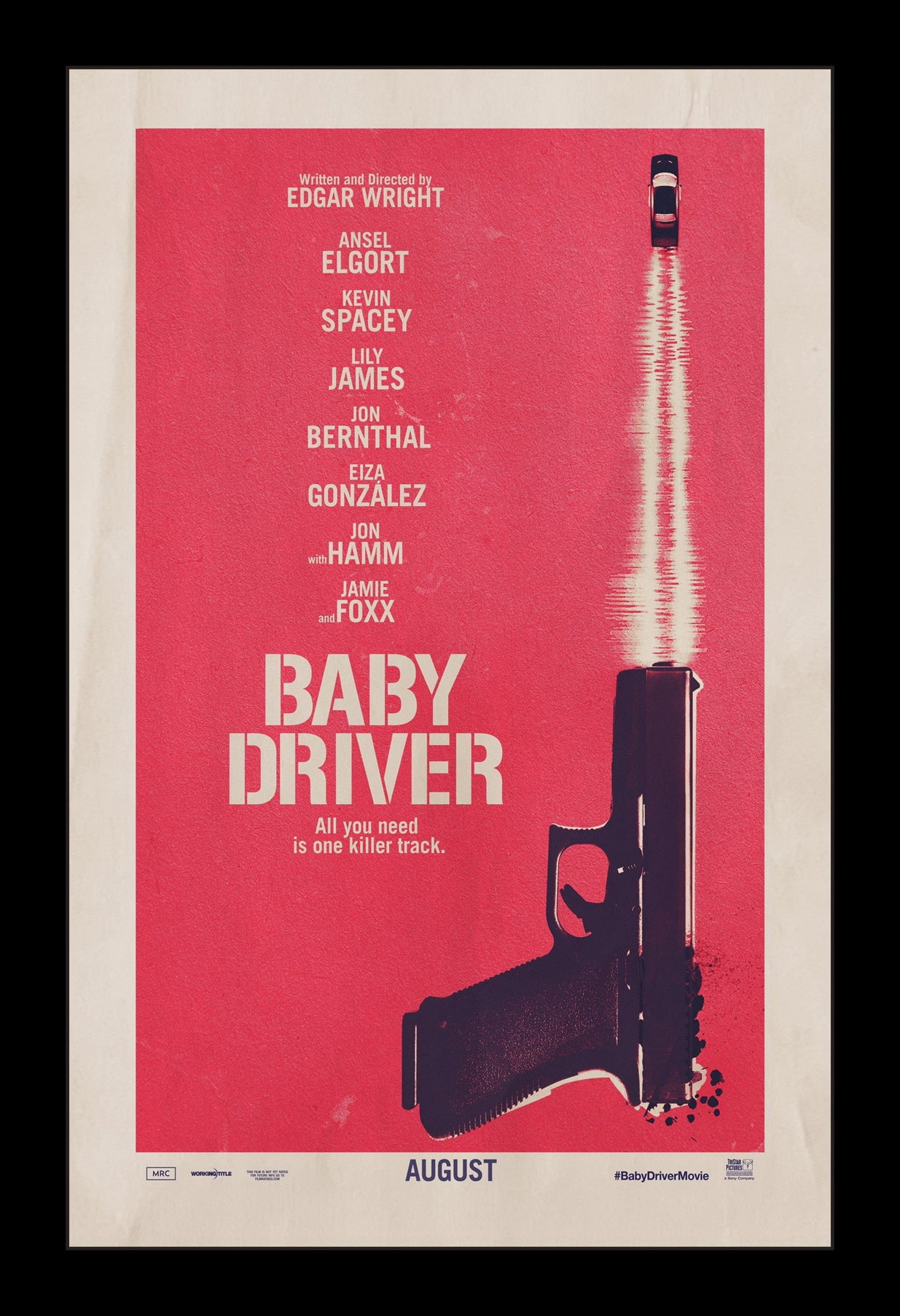 BABY DRIVER - 11x17 Framed Movie Poster - Walmart.com