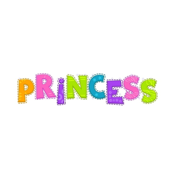 BABY GIRL - Adhesive Princess Lettering Art Decoration Multicolored Letters Design Removable Vinyl Home Kids Girls Bedroom Wall Decal Sticker 20" x 4"