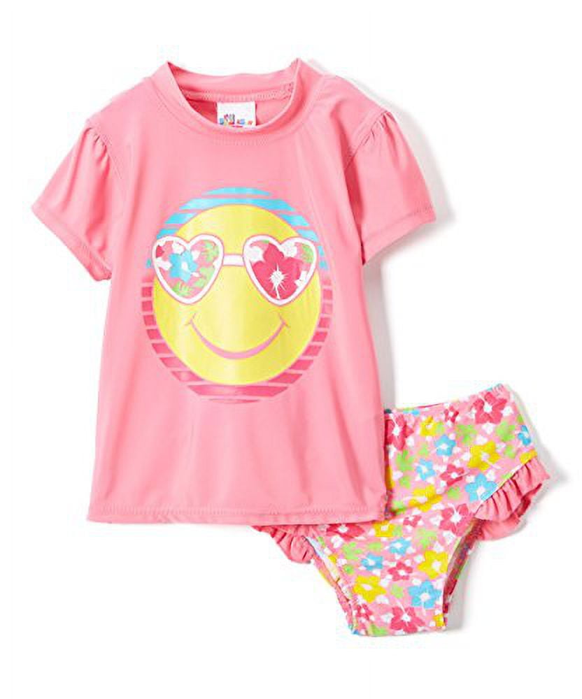 BABY GIRLS RASHGUARD 2 Piece Set Sizes 12M24M (12M, Pink)