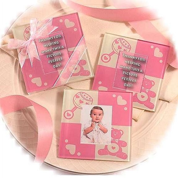 BABY Glass PHOTO COASTER Frames  2 pack  - 1.5x2
