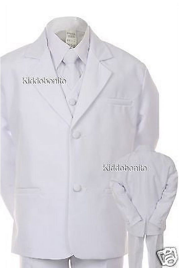 BABY KID TEEN BOY WEDDING 1ST COMMUNION BAPTISM FORMAL SUIT WHITE S-20 0M-18YRs