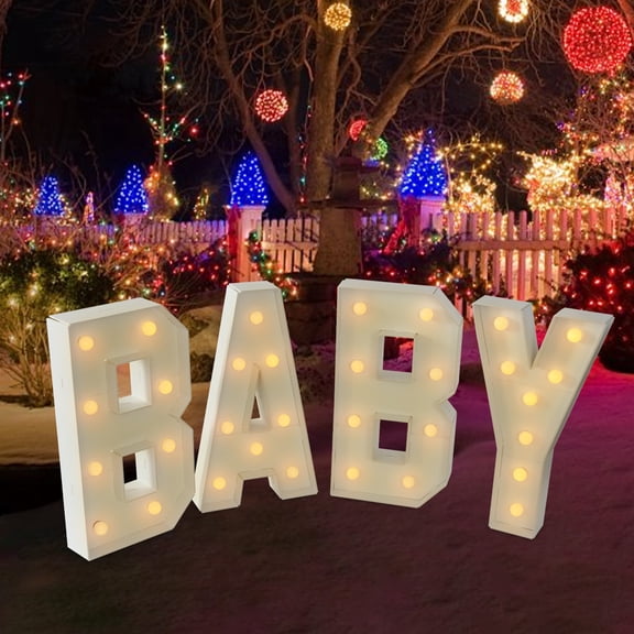BABY Light Up Letters Party Decoration LED Letter Lights for baby birthdays