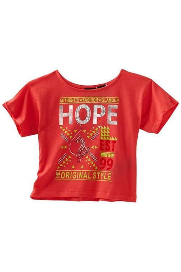 GIRLS TOP - HOPE FASHION SZ 4 CAYENNE - TEE SHIRT SHORT SLEEVE