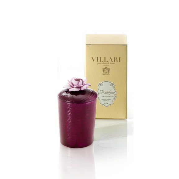 BABY PORTOFINO CAMELIA SCENTED CANDLE PLUM - LILAC. THE PERFECT GIFT FOR A BABYSHOWER & BIRTHDAY PARTY.