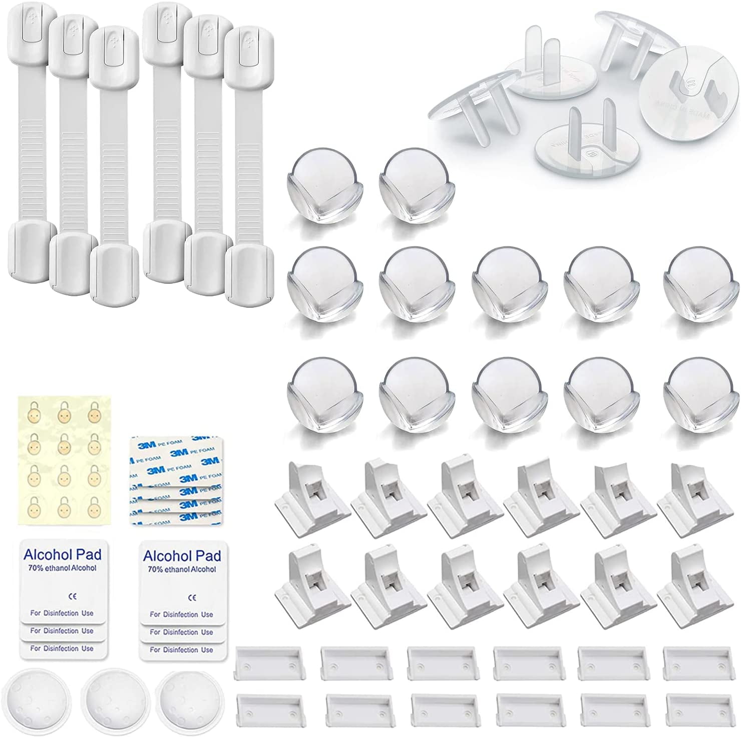 Child Locks for Cabinets Magnetic (12 Lock 2 Ring Keys) - RovingCove Drawer  and Cabinet Locks for Babies, Child Safety and Baby Proofing Locks, 3M  Adhesive Pre-Taped, Ivory White 12 Count (Pack of 1) Ivory