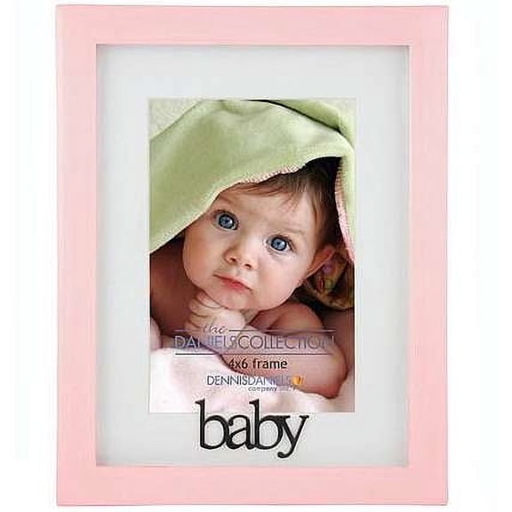 BABY Pink Glazed Metal w White Mat frame by Dennis Daniels - 4x6