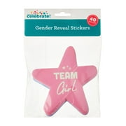 Team Boy or Team Girl Gender Reveal Stickers, 40 Pieces, by Way To Celebrate