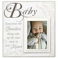 thumbnail image 1 of Malden International Designs Crème Silkscreened Wood "Baby" Picture Frame, 5x7, Off White, 1 of 2