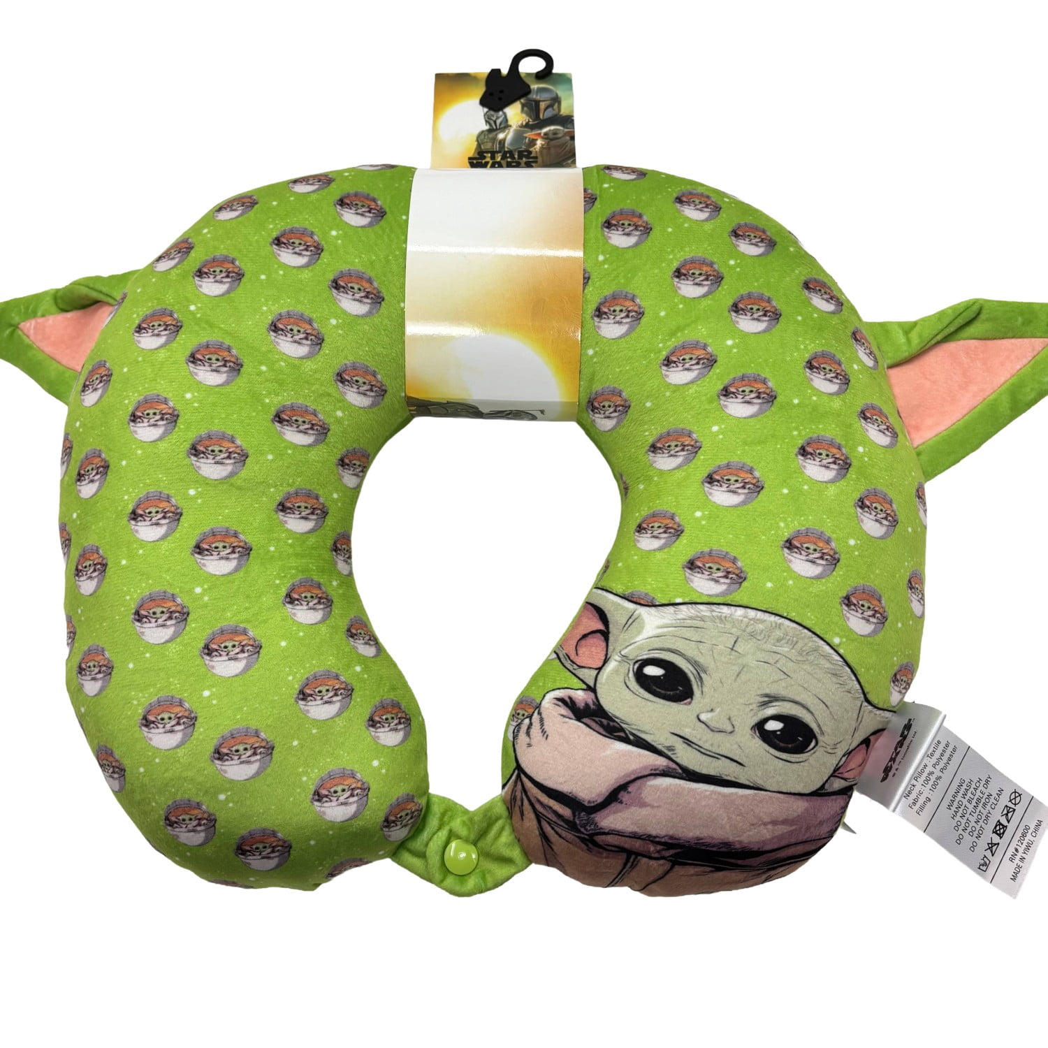 Star Wars Baby Yoda Neck Pillow - Soft Travel Accessory