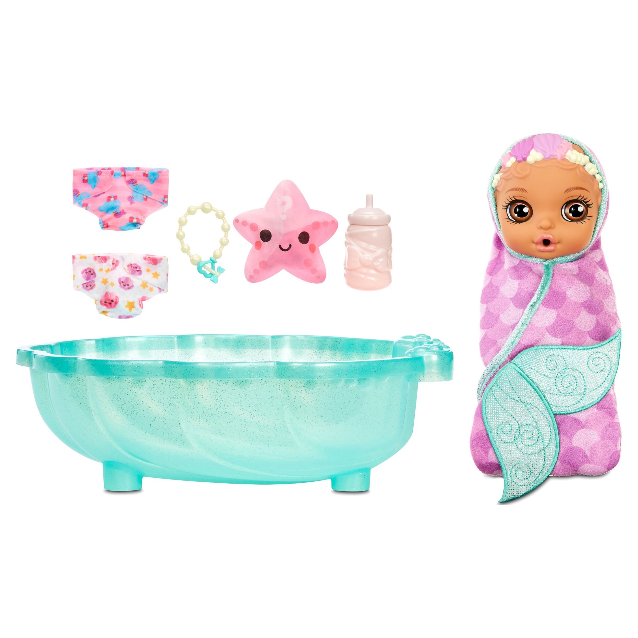 BABY born Surprise Mermaid Surprise – Baby Doll with Purple Towel and 20+ Surprises - image 1 of 7