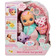 BABY born Surprise Mermaid Surprise – Baby Doll with Teal Towel and 20+ Surprises