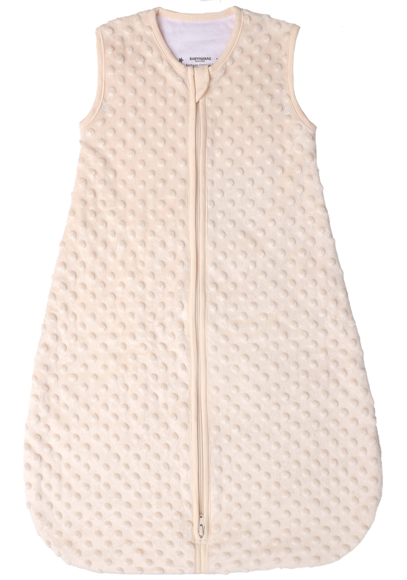 BABYINABAG 1.5 TOG Summer Model Baby Sleeping Bag and Sack, Plush Minky Dot for Infants and Toddlers Size Medium (10-24 mos)