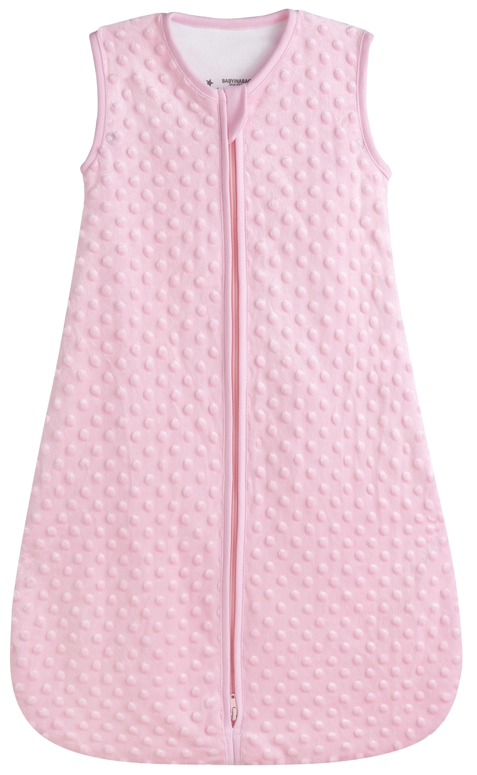 BABYINABAG 1.5 TOG Summer Model Baby Sleeping Bag and Sack, Plush Minky Dot for Infants and Toddlers Size Medium (10-24 mos)