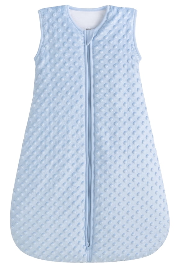 Warm 2.5 Tog Quilted Winter Model Baby Sleeping Bag and Sack, Plush Minky Dot for Infants and Toddlers Size Small (3-11 mos)