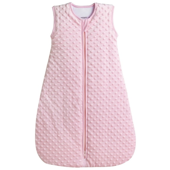 BABYINABAG Warm 2.5 Tog Quilted Winter Model Baby Sleeping Bag and Sack, Plush Minky Dot for Infants and Toddlers Size Small (3-11 mos)
