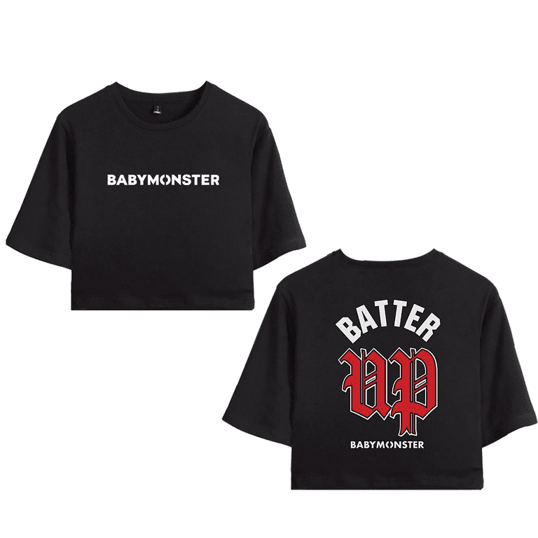 BABYMONSTER Merch Crop Top T-shirt Batter Up T Shirt Women