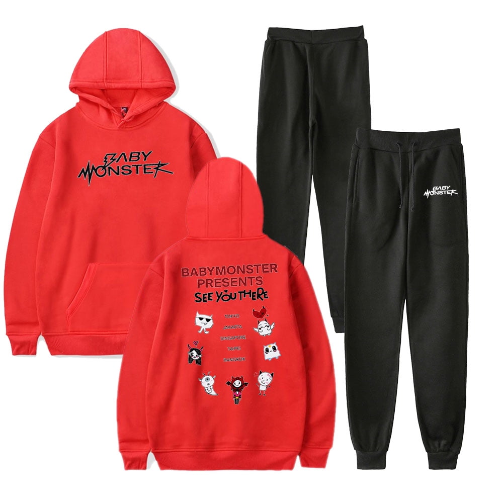 BABYMONSTER SEE YOU THERE Merch Hoodie and SWEATPANTS set pop