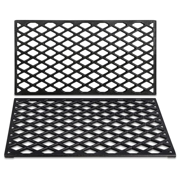 BAC366 Cast Iron Grill Grates for Pro 575 22 Series 22 Lil Tex Pro Replacement Parts; 41.5 Lbs Heavy Duty Sear Cooking Grid for Wood Pellet Smoker Accessories
