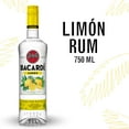 BACARDI Limon Rum, Gluten Free, 750 mL Bottle, ABV 35