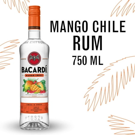 BACARDI Mango Chile Rum, Gluten Free - 750 mL Bottle