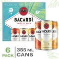 thumbnail image 1 of BACARDI Rum Ready to Drink Summer Cocktail Variety Pack, Gluten Free - 355 mL Slim Cans, Pack of 6, 1 of 6