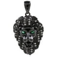 thumbnail image 1 of BACATUS CZ Pave Lion Head Pendant,Dainty Gold Animal Jewelry Accessories,DIY Bracelet/Necklace Charms 14x24mm 10cs, 1 of 2