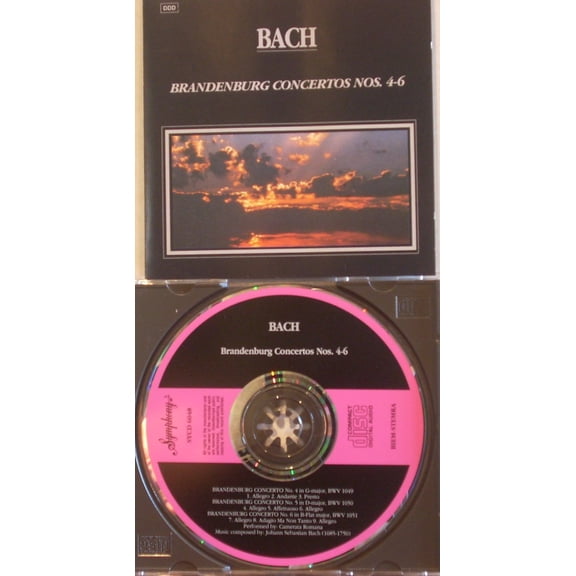 BACH BACH. .BRANDENBURG CONCERTOS. Nos.4-6. CAMERATA ROMANA. 1992 IMPORT CD. SYCD 6048 (CD)