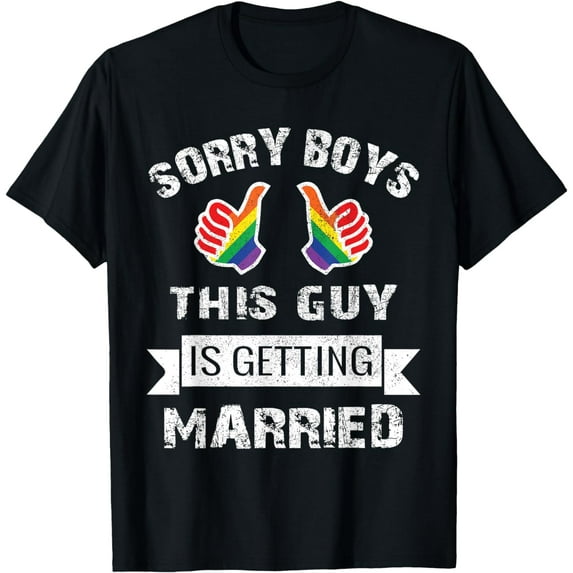 BACHELOR Party LGBT Gay Pride Gift Groom Bride T-Shirt