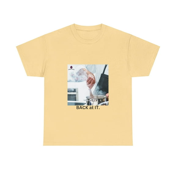 BACK AT IT. Unisex Heavy Cotton Tee