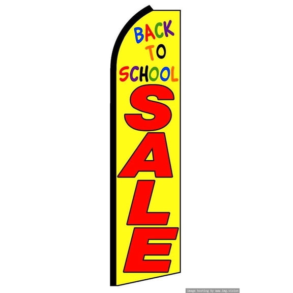 BACK TO SCHOOL SALE Swooper Flag (Hardware Not Included) |Advertisement /Business Flags | Feather Flag |