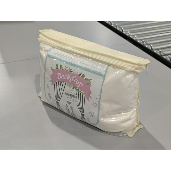 BACKDROP 4 PANELS BLANK CLOTH BACKGROUND 10FT X 10FT - IVORY