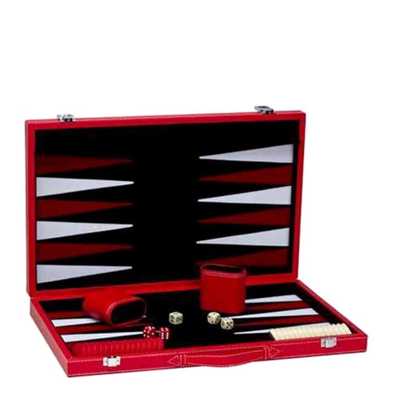 BACKGAMMON 18" BLACK & WHITE TIMELESS ELEGANCE MEETS MODERN STYLE IN THIS PREMIUM TWO-PLAYER BOARD GAME SET | CONTEMPORARY BOARD GAME, MONOCHROME BACKGAMMON SET