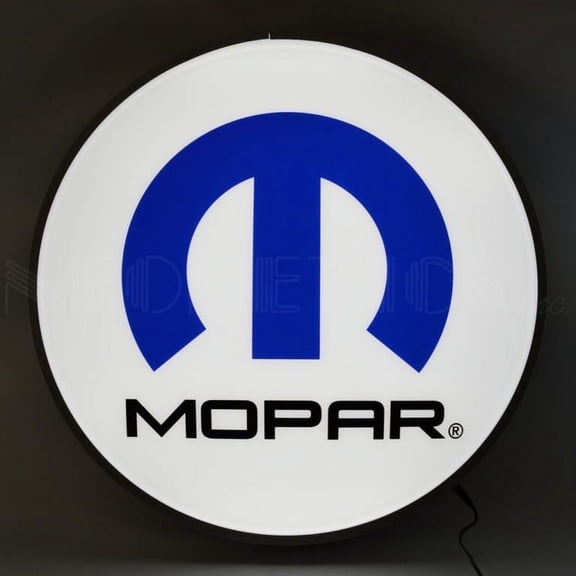 BACKLIT LED LIGHTED SIGN MOPAR OMEGA M  7MOPAR