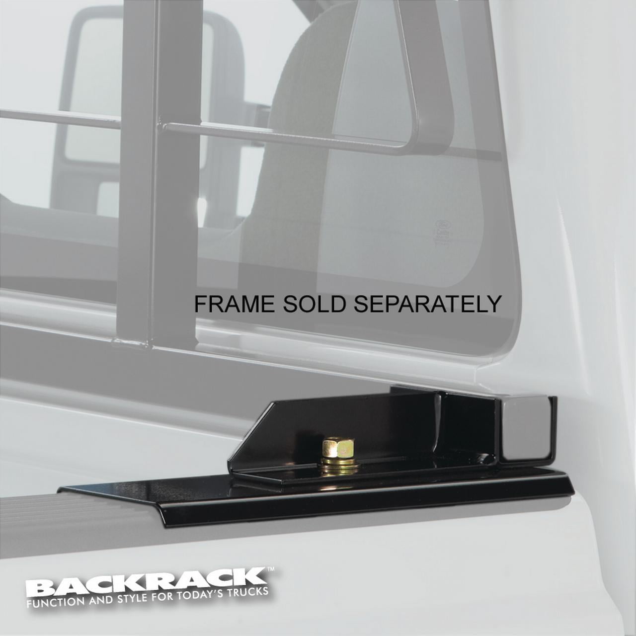 BACKRACK by RealTruck | Hardware Kit for use w/ Standard Bed, Black, No Drill | 30122 | Compatible with 2019-2024 Chevrolet/GMC Silverado/Sierra 1500; 2022 Chevrolet Silverado 1500 LTD