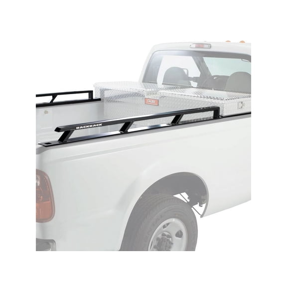 BACKRACK by RealTruck Side Rails to use w/ 21" Toolbox | Black, No Drill | 55520TB | Compatible with 2014-2016 Chevrolet/GMC Silverado/Sierra 1500 5.5' Bed