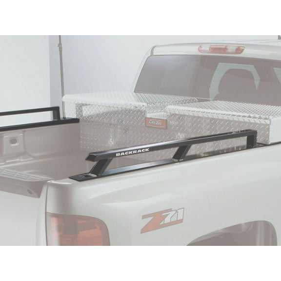 BACKRACK by RealTruck Side Rails to use w/ 21" Toolbox | Black, No Drill | 65567TB | Compatible with 2019-2024 Dodge Ram 1500 w/ 6.5' Bed without Rambox Cargo Mgmt