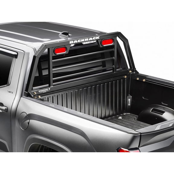 BACKRACK by RealTruck SRL Shortened Rack with Lights Included, Black | SRL702 | Compatible with 1999-2024 Ford F-250/F-350/F-450