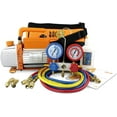 thumbnail image 1 of BACOENG Manifold Gauge Set & Vacuum Pump - HVAC A/C Refrigeration Kit - Diagnostic R12 R22 R134a R410A - W/Case, 1 of 6