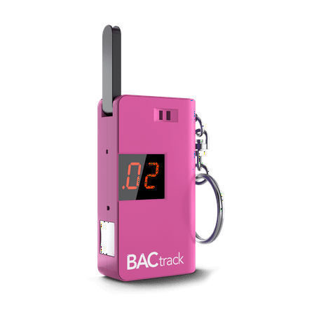 BACtrack Keychain Breathalyzer (Pink) | Ultra-Portable Pocket Keyring Alcohol Tester for Personal Use